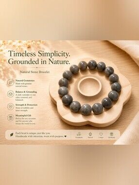 Gray Moonstone Bracelet